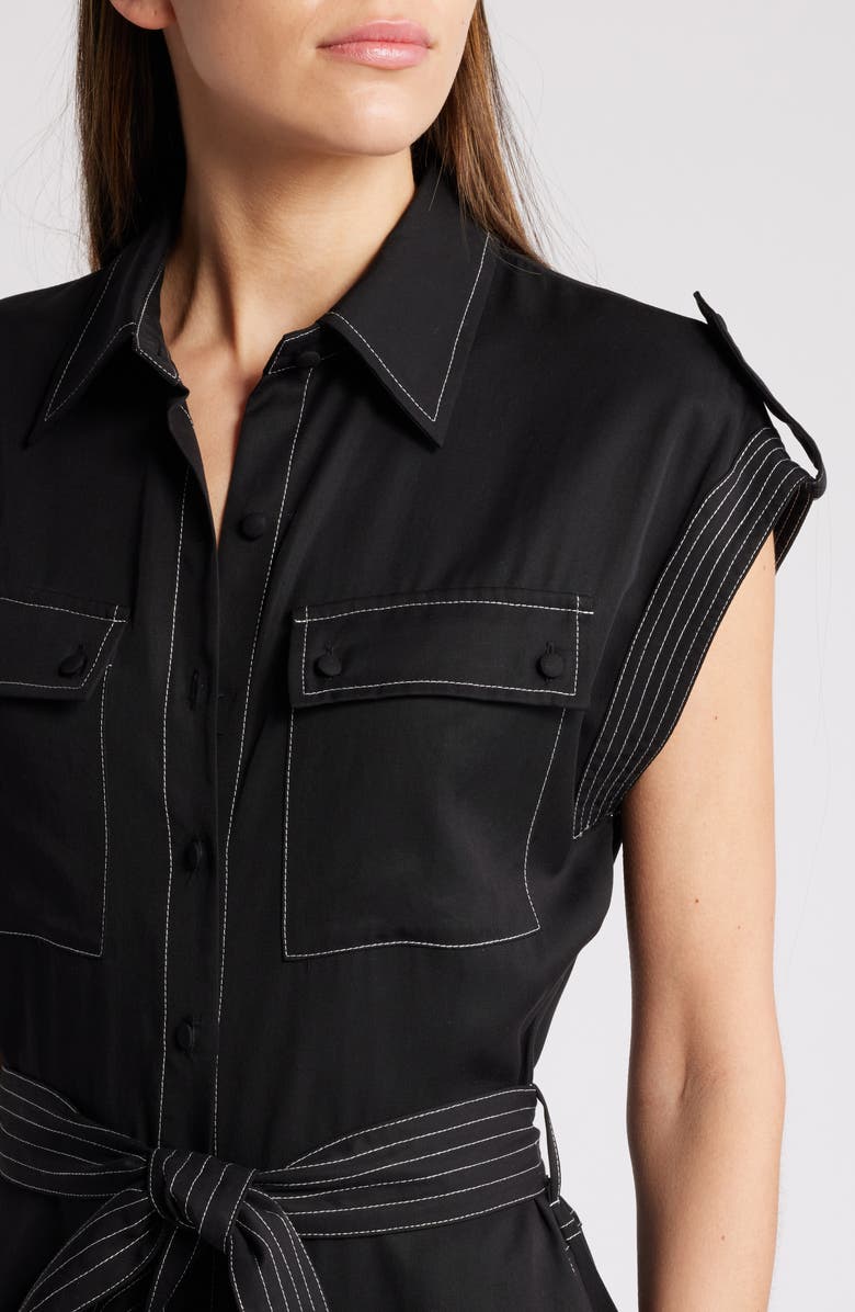 CIEBON Josette Belted Cap Sleeve Shirtdress, Alternate, color,