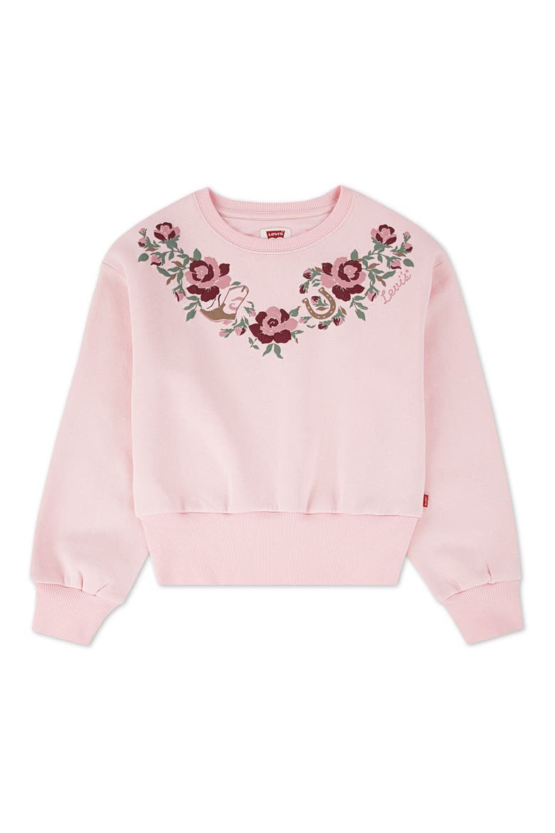Kids' Meet & Greet Western Graphic Sweatshirt, Main, color, CRYSTAL ROSE