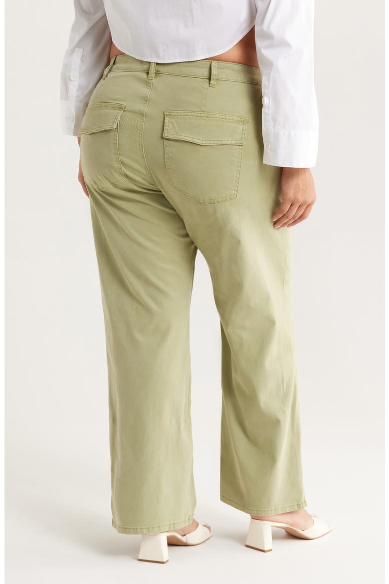 Meg High Waist Wide Leg Twill Pants, Alternate, color, PISTACHIO