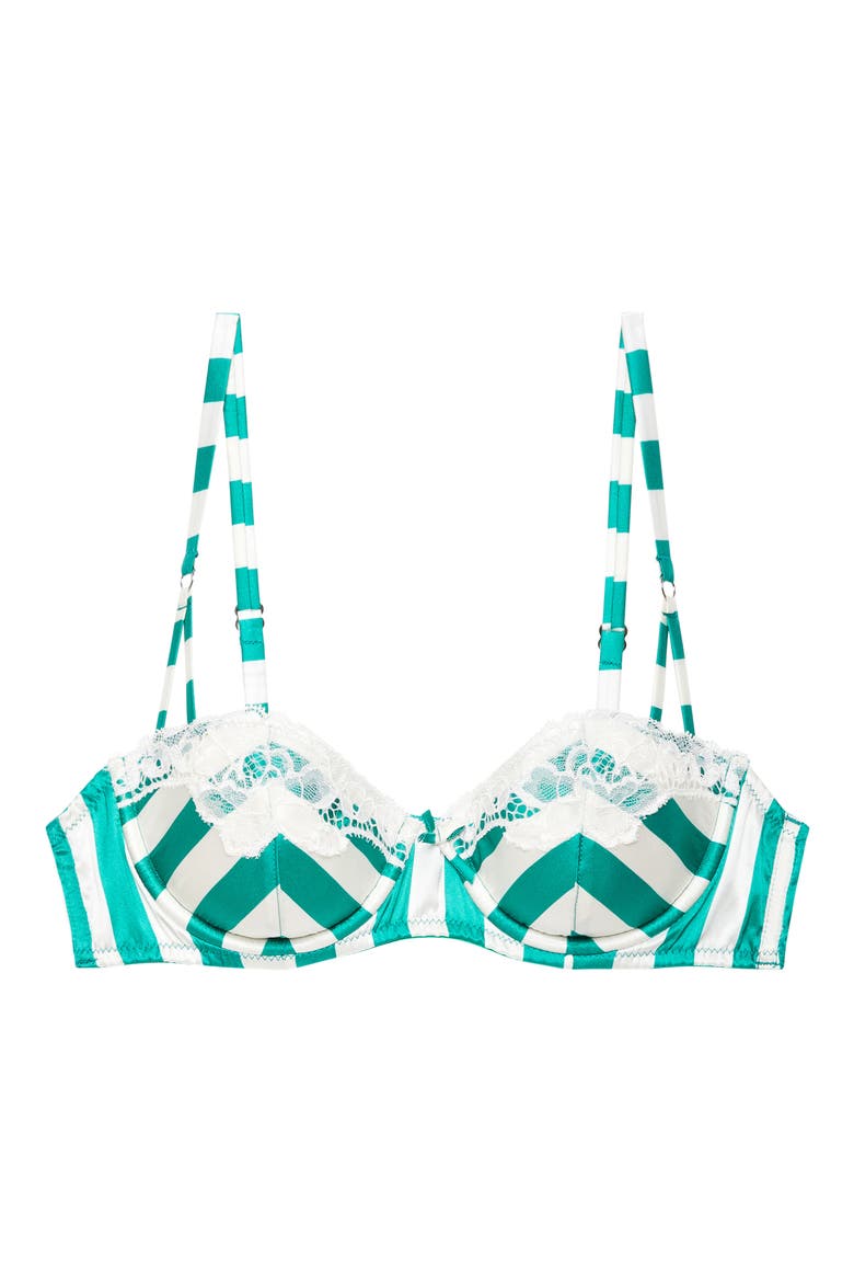 Eve Riviera Underwire Silk Blend Balconette Bra, Alternate, color, RIVIERA STRIPE