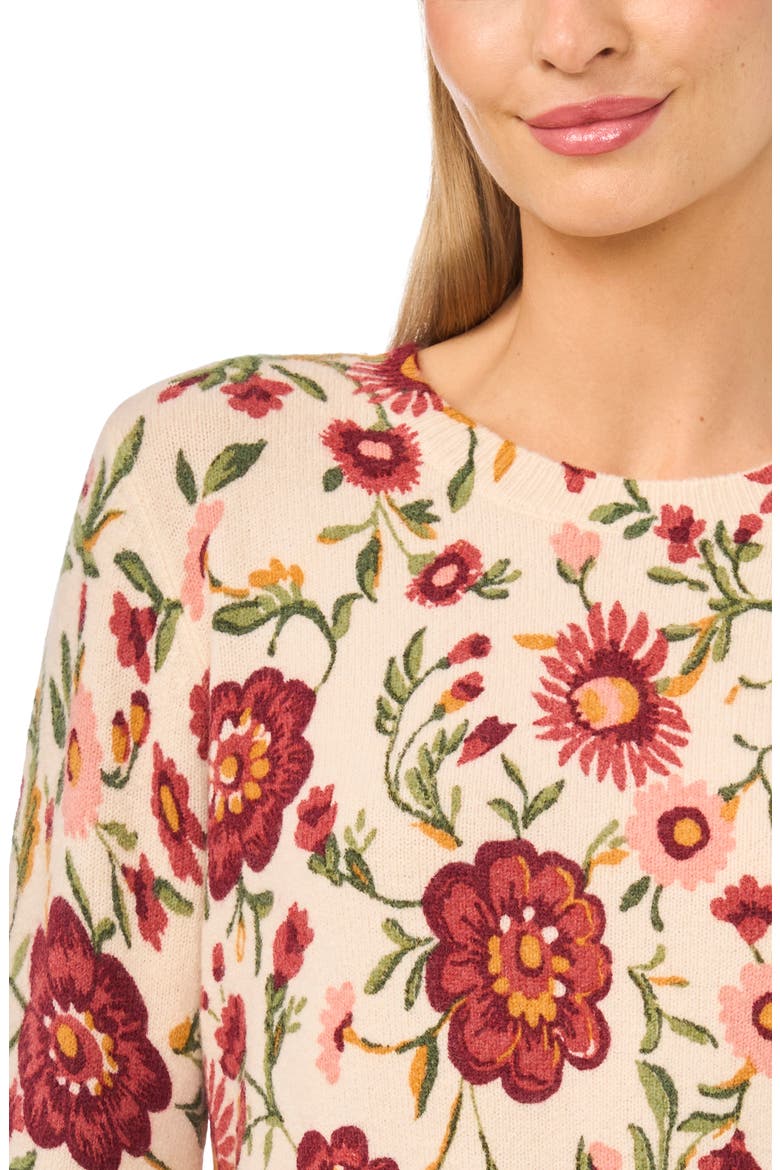 Floral Sweater, Alternate, color, BABYS BREATH