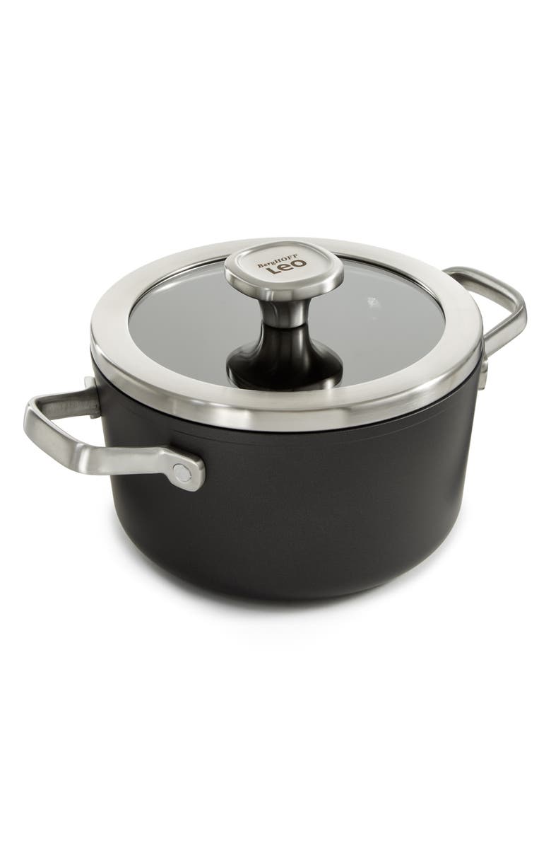 BergHOFF Leo Graphite 8-Quart Stock Pot, Alternate, color, Black