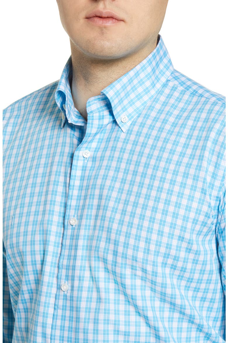 Tides Regular Fit Tattersall Check Button-Down Shirt, Alternate, color, BLEU FRANCAIS