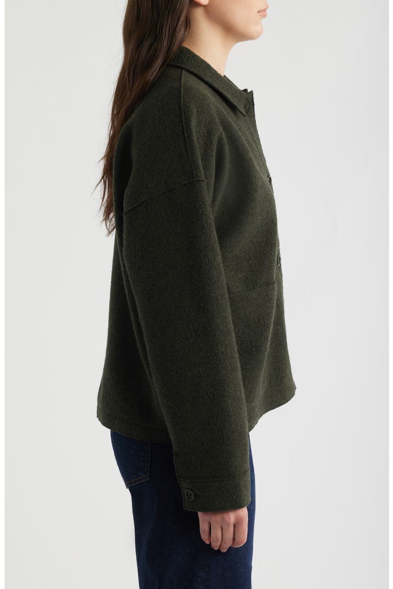 Classic Collar Wool Jacket, Alternate, color, WOODLAND