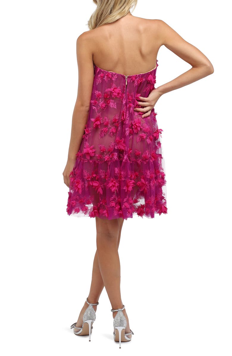 HELSI Bianca Floral Appliqué Strapless Dress, Alternate, color, 