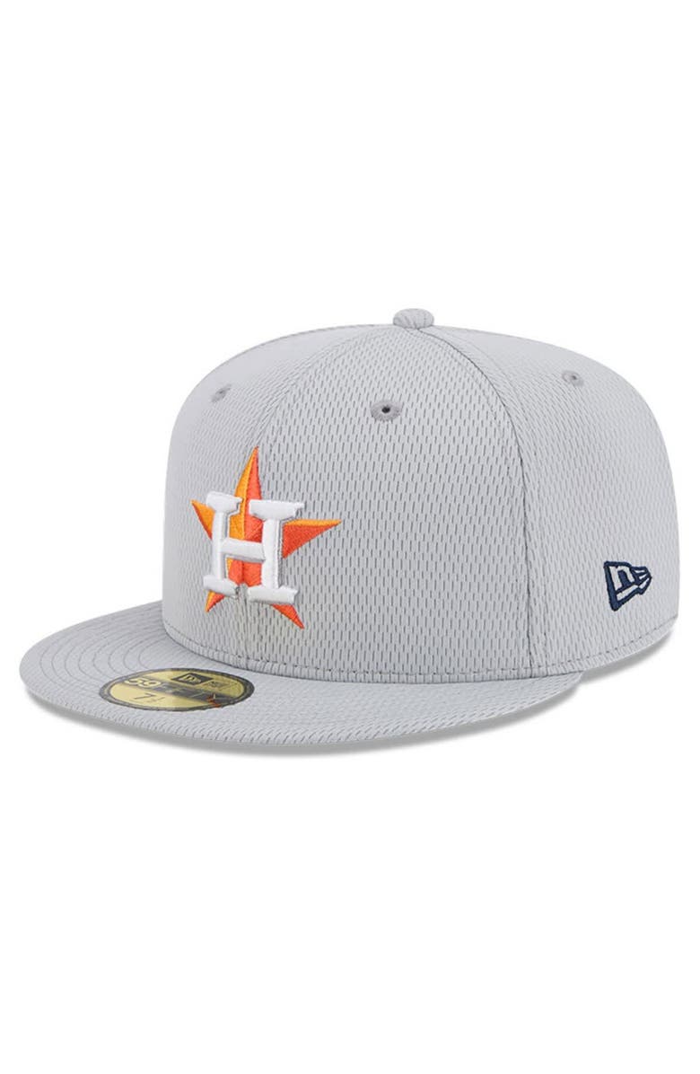 New Era Men's New Era Gray Houston Astros 2025 MLB Clubhouse 59FIFTY Fitted Hat, Alternate, color, Gray