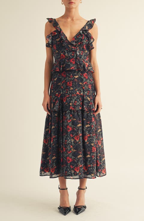 Forever Print Sleeveless Maxi Dress