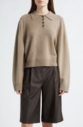 LOULOU DE SAISON Homere Cashmere Polo Sweater