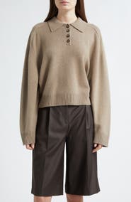 LOULOU DE SAISON Homere Cashmere Polo Sweater