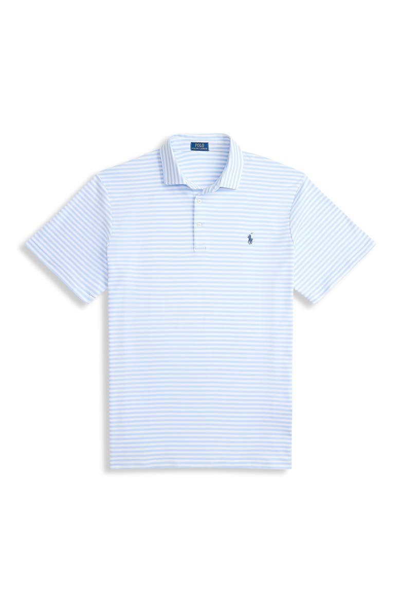 Big & Tall Soft Touch Animated Polo Shirt, Alternate, color, OFFICE BLUE WHITE