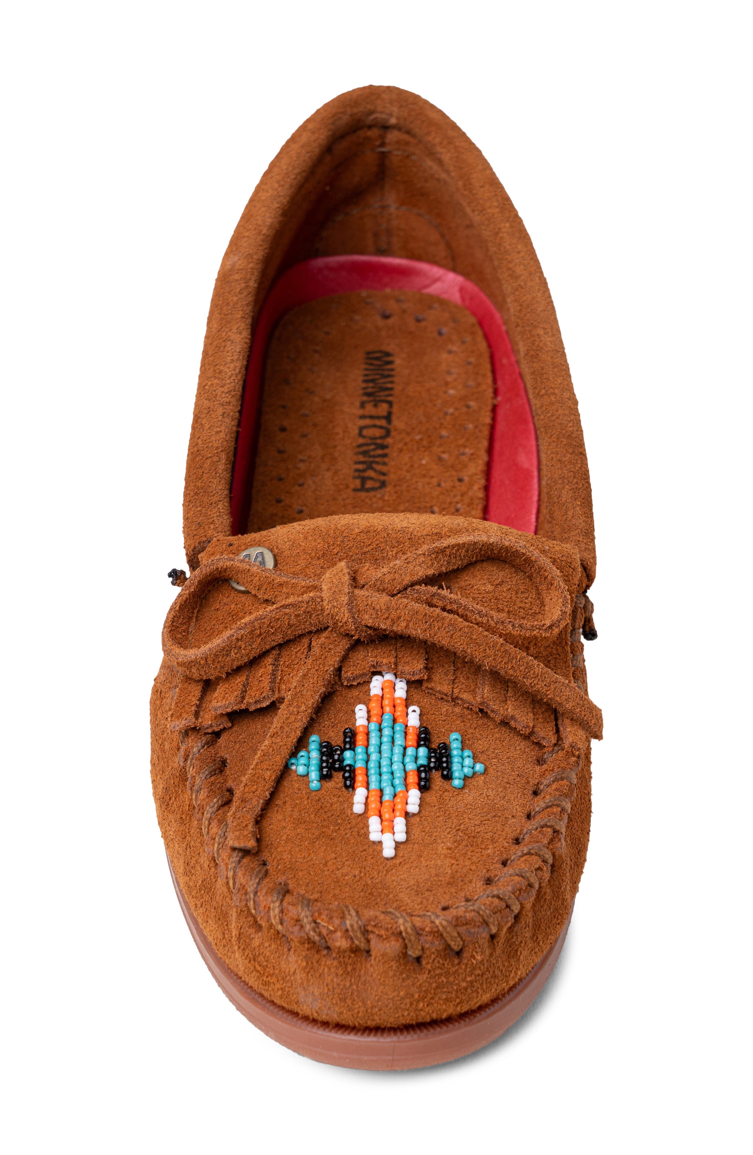 Nizhoni Moc Slipper, Alternate, color, BROWN