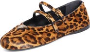 Prada Double Strap Genuine Calf Hair Mary Jane Flat