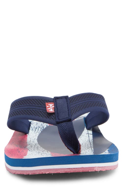 Izod Americana Print Flip Flop In Red White Blue