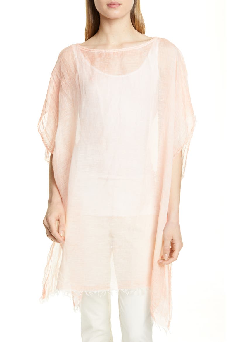 Tencel® Lyocell Blend Poncho, Main, color, PEACH