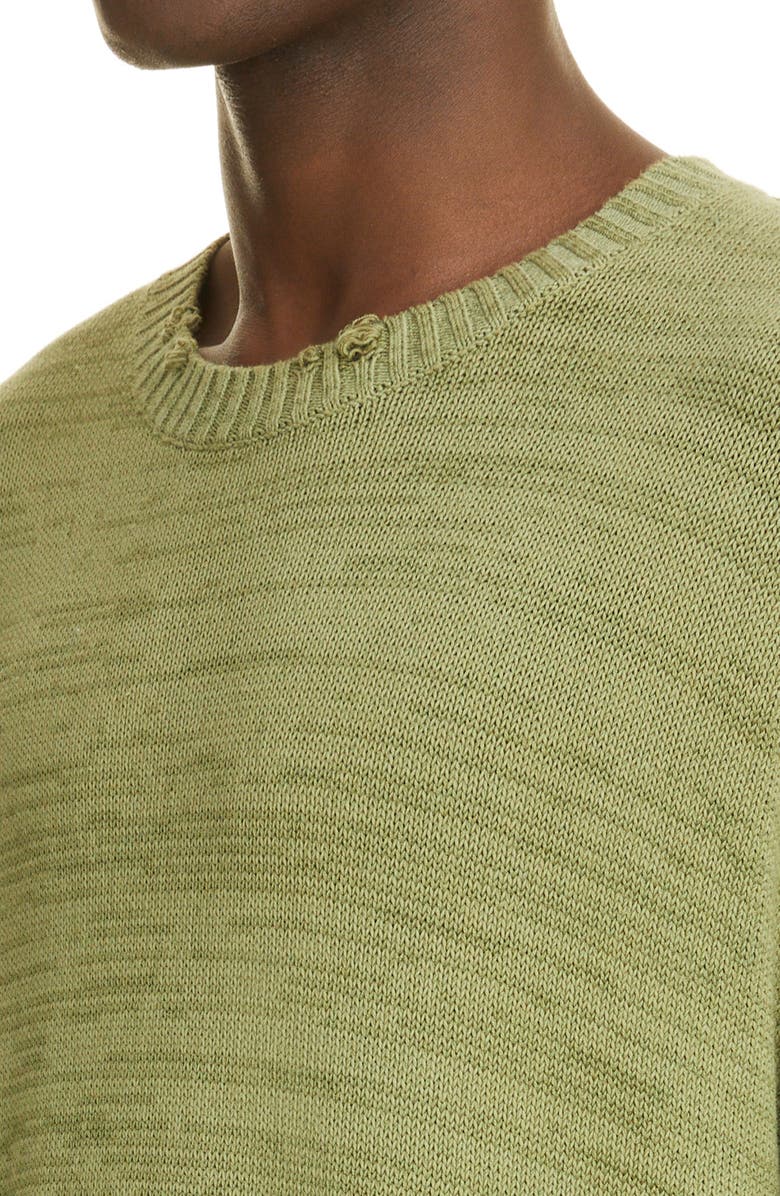 Acne Studios Kapi Ombré Distressed Cotton Sweater, Alternate, color, 