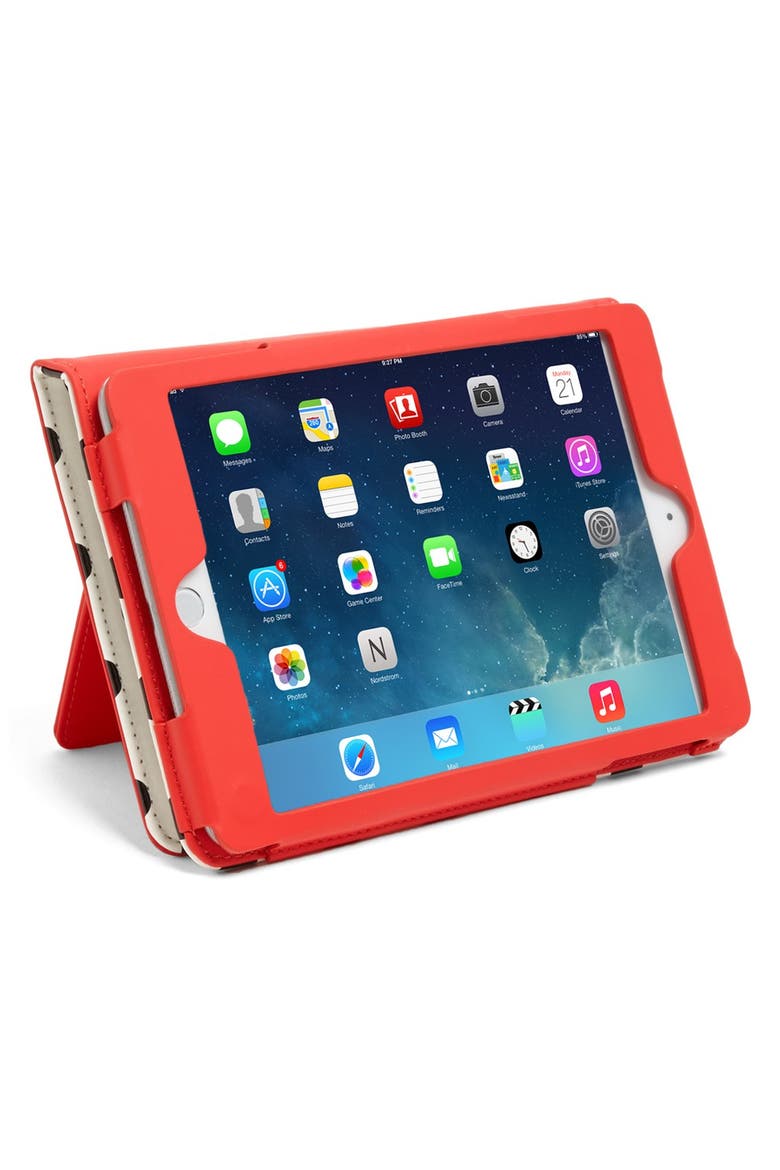 'le pavillion' iPad mini folio, Alternate, color, CREAM/ BLACK