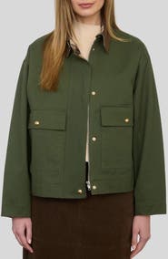 ZOE AND CLAIRE Cotton Utility Jacket