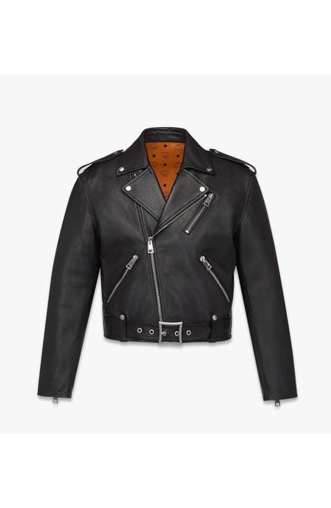 Cropped Rider Jacket in Lamb Leather