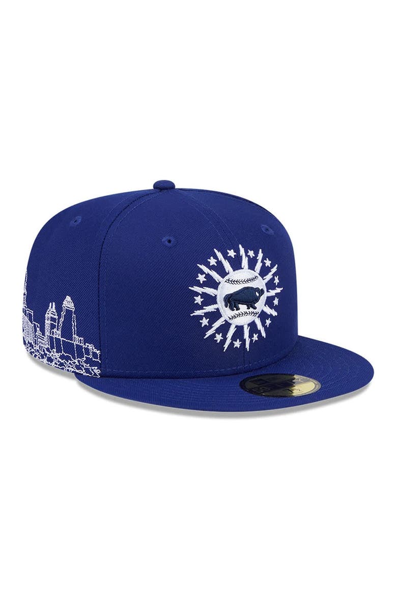 Men's New Era  Dark Blue Buffalo Bisons Theme Nights 59FIFTY Fitted Hat, Main, color, Dark Blue
