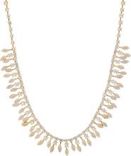 BY ADINA EDEN Marquise CZ Fringe Statement Necklace