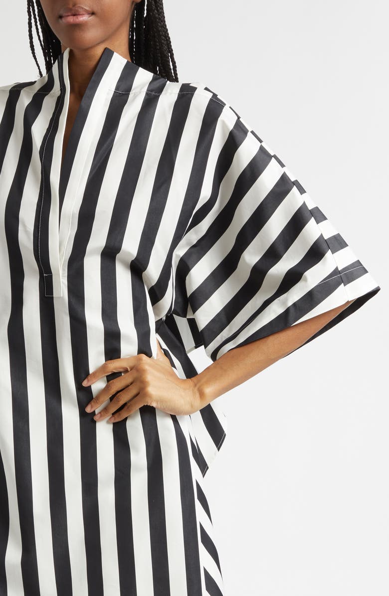 Jacquemus La Tunique Moisson Cotton & Silk Tunic, Alternate, color, Jacquard Medium Stripes