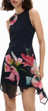 Desigual Floral Print Sleeveless Minidress
