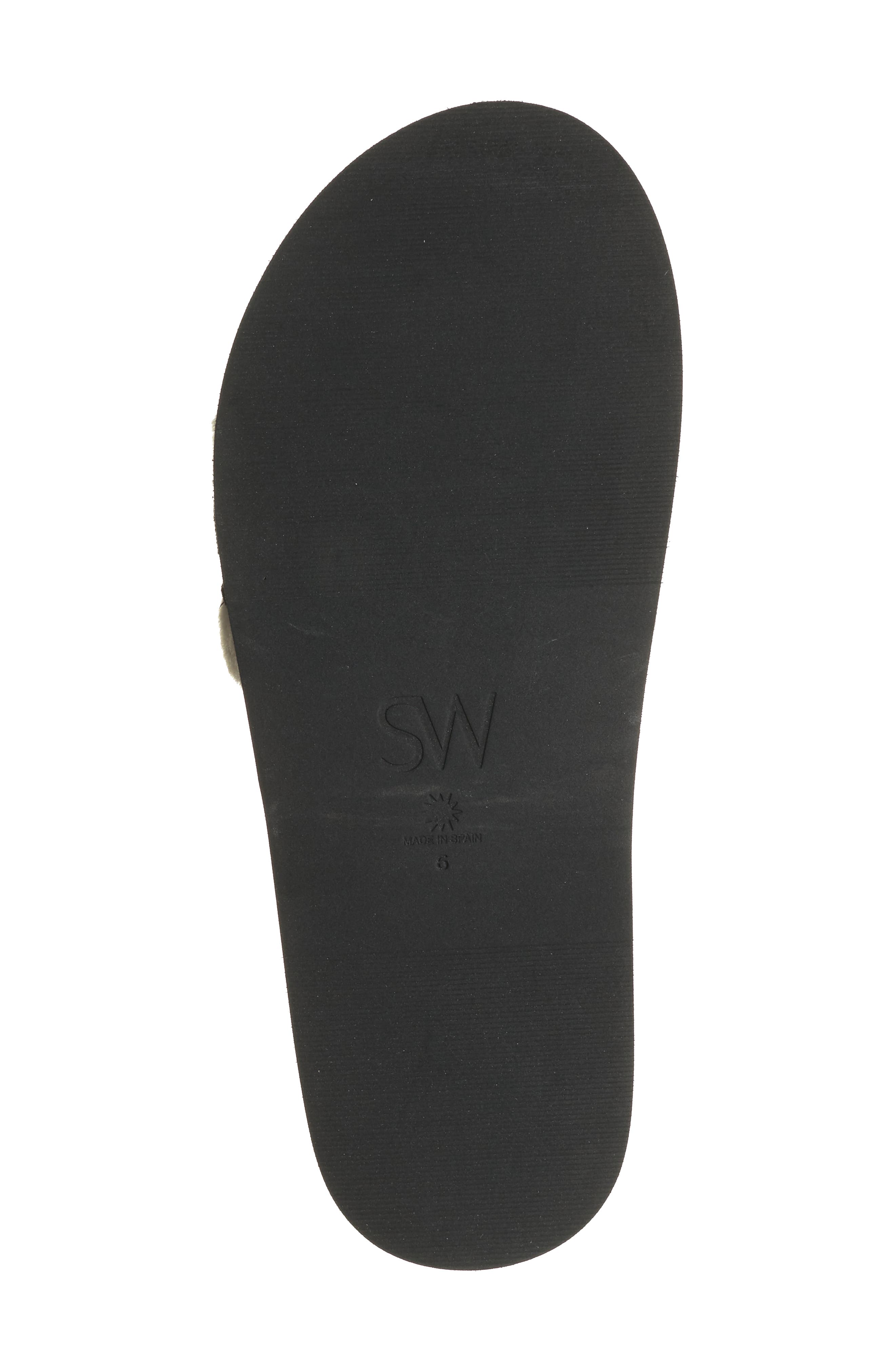 Stuart Weitzman Super Studs Genuine Shearling Slide Sandal, Alternate, color, 