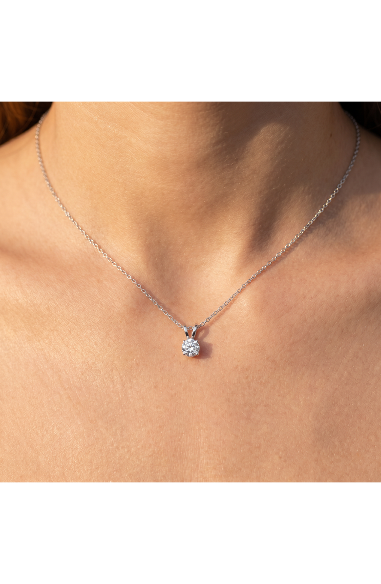 Bliss Diamond 1/3ct Lab Grown Diamond Round Solitaire Pendant 14K Gold, Alternate, color, 14K White Gold