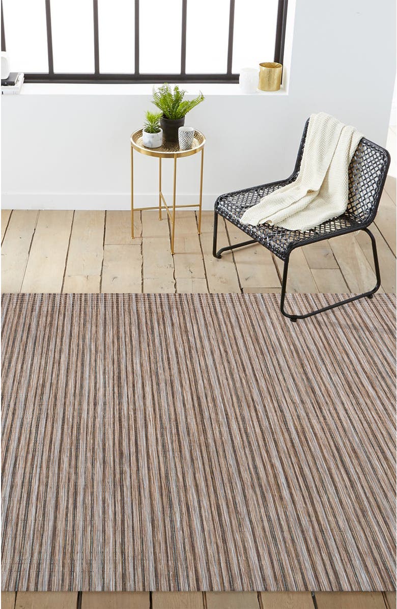 JONATHAN Y Finn Modern Farmhouse Pinstripe Indoor/Outdoor Area Rug, Alternate, color, Natural/Brown
