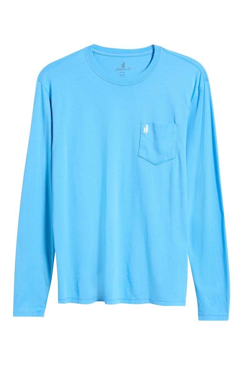 Blue Agave Long Sleeve Pocket T-Shirt, Alternate, color, MALIBLU
