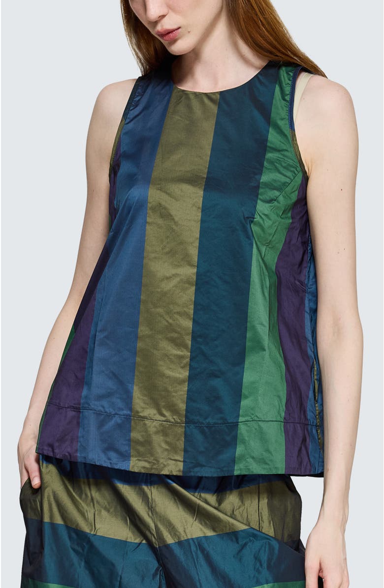 LUUKAA Tamara Taffeta Top, Main, color, Oasis Blue