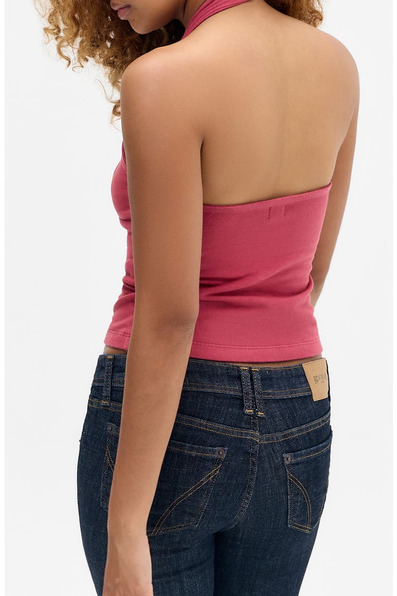 Jersey Halter Top, Alternate, color, WASHED RED