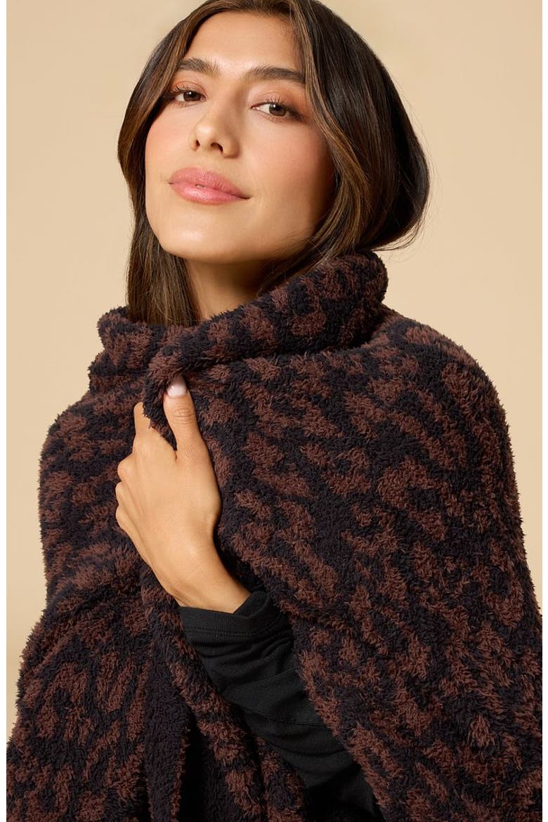 Wildly Soft Marshmallow Leopard Blanket, Alternate, color, Wild Espresso