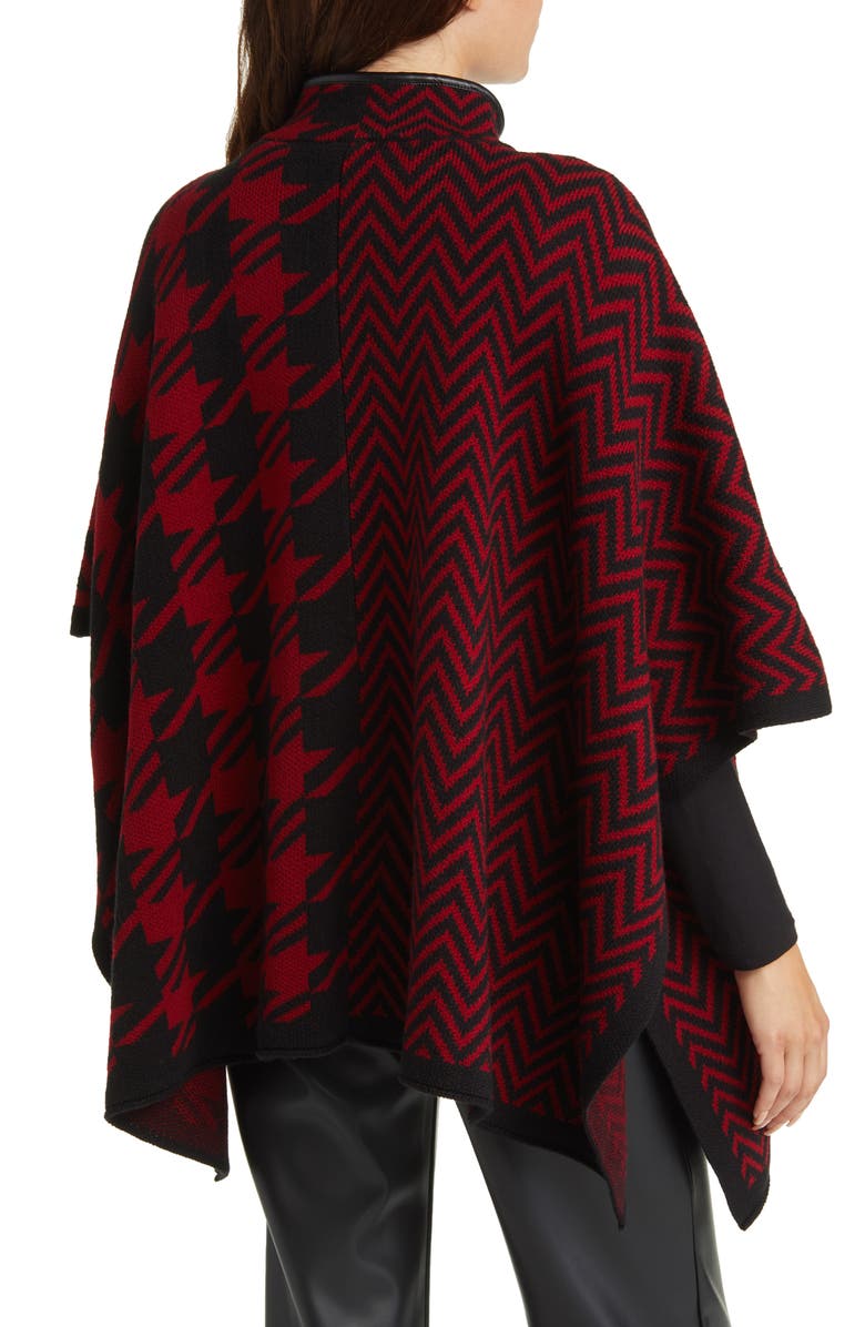 Anne Klein Mix Pattern Zip Cape, Alternate, color, 