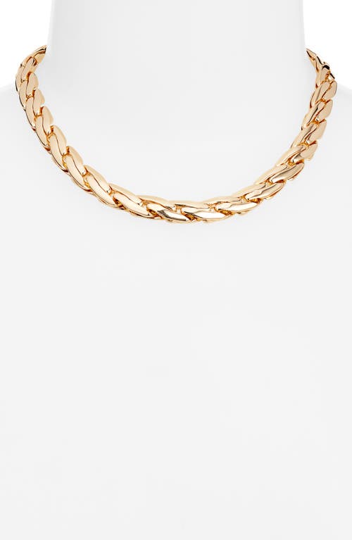 Open Edit Woven Collar Necklace In Gold