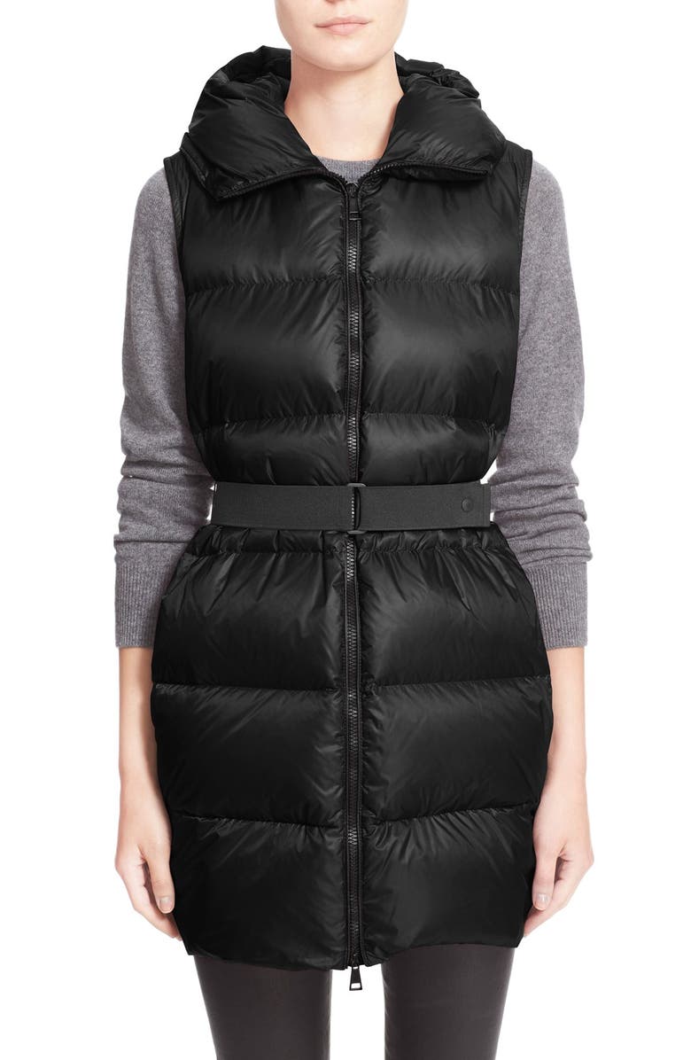 Moncler 'Glykeria' Water Resistant Hooded Down Puffer Vest, Main, color, 