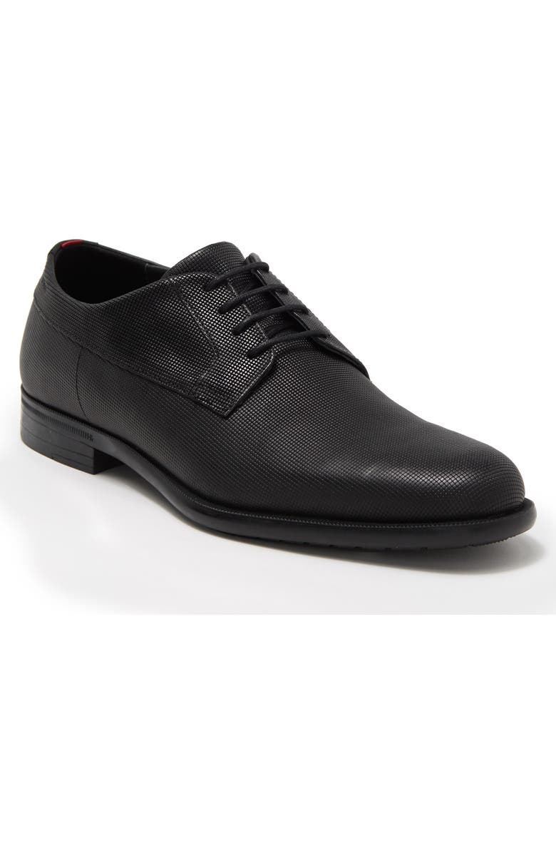 BOSS Kyron Leather Derby, Main, color, Blk