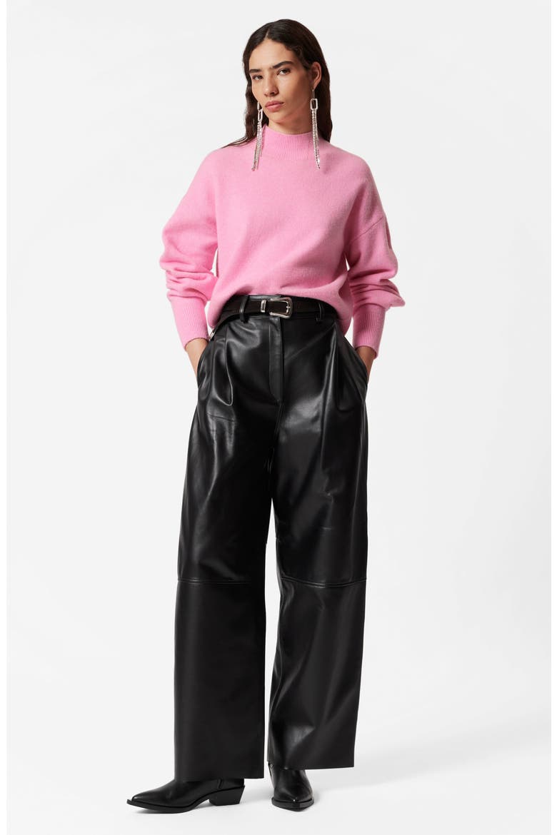 Mock Neck Sweater, Alternate, color, PINK BRIGHT