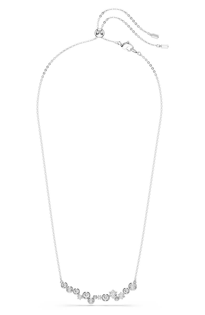 Swarovski Constella Crystal Frontal Necklace, Alternate, color, Rhodium/ Crystal