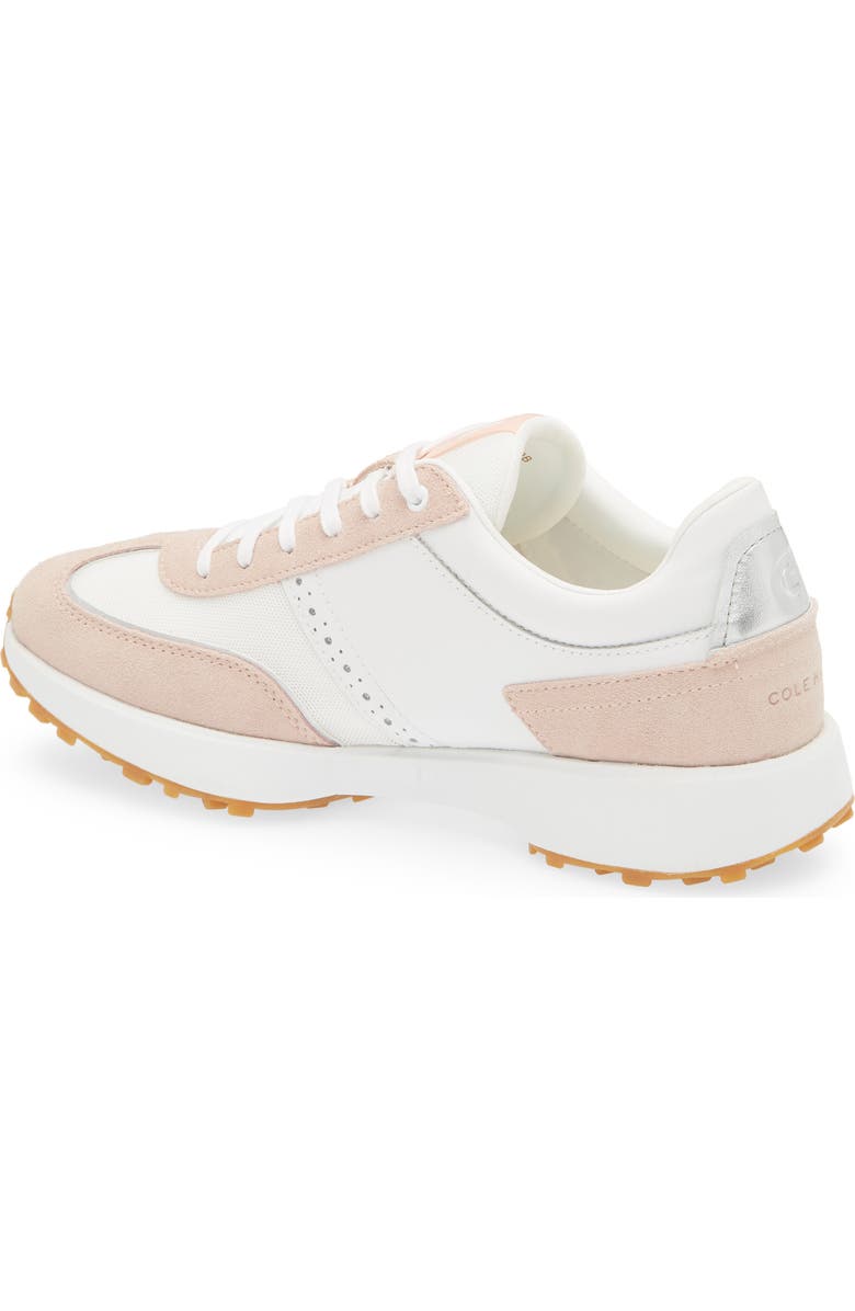 Cole Haan Grand Crosscourt Meadow Runner Sneaker, Alternate, color, White Mesh/ Cameo Rose Suede