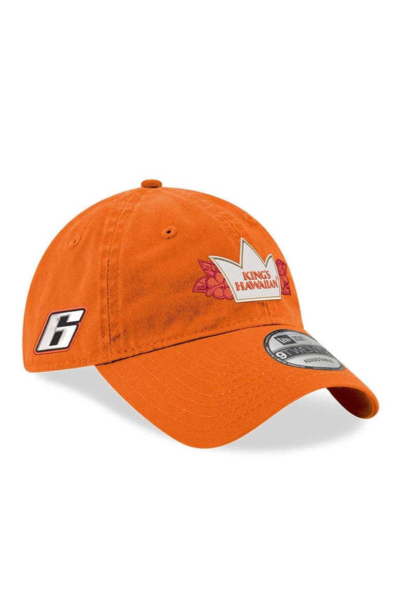 New Era Men's New Era  Orange Brad Keselowski King's Hawaiian Enzyme Washed 9TWENTY Adjustable Hat, Main, color, 