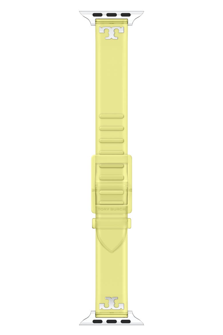 The Single T Jelly 16mm Apple Watch® Watchband, Main, color, YELLOW
