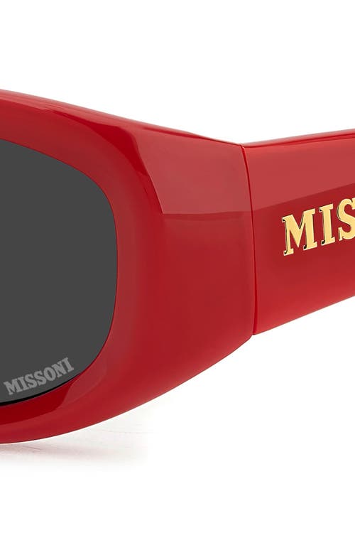 Missoni 50mm Rectangular Sunglasses In Red/grey