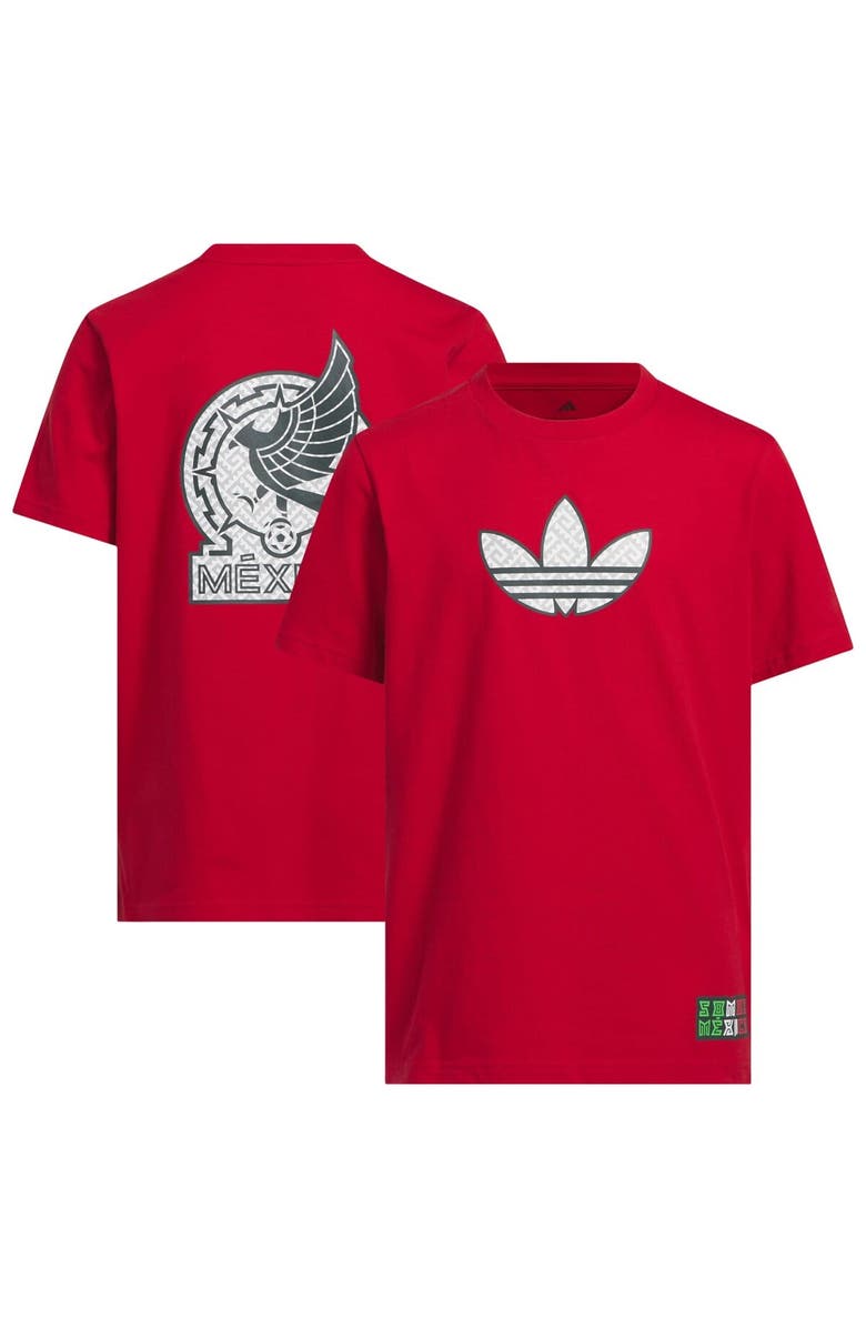adidas Youth adidas Red Mexico National Team 2026 Away Jersey Hook T-Shirt, Main, color, Red