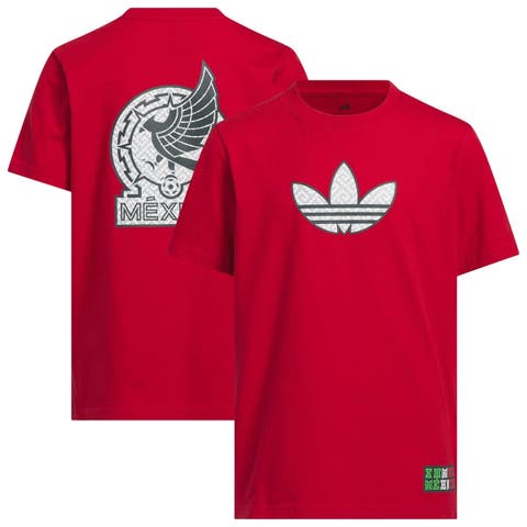Youth adidas Red Mexico National Team 2026 Away Jersey Hook T-Shirt