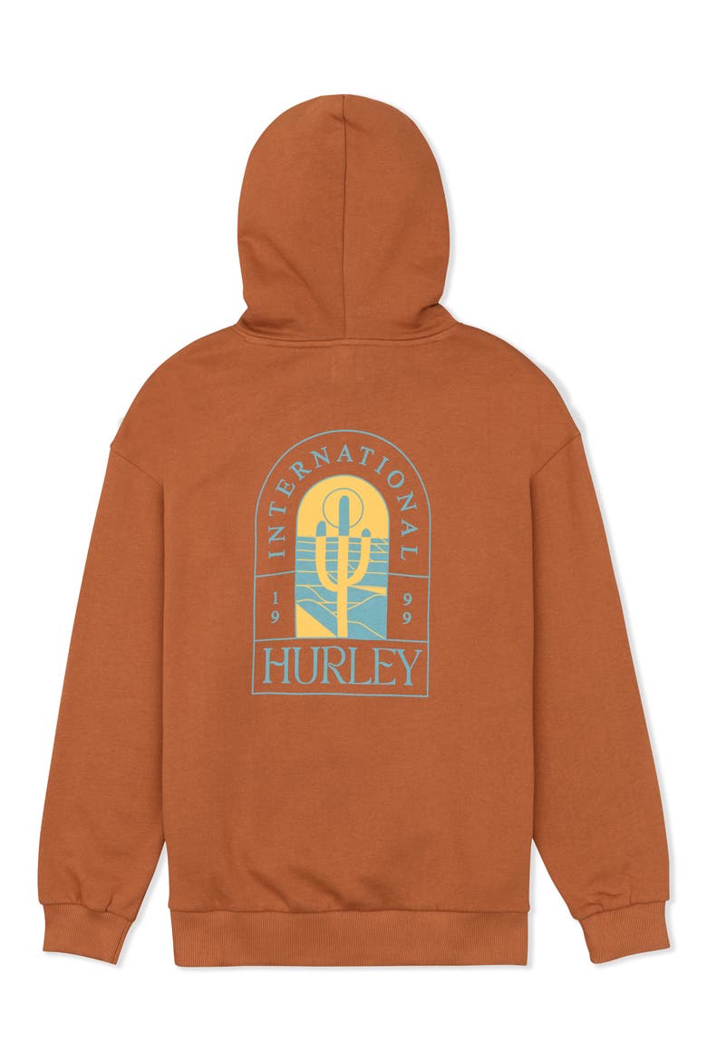 Immerse Oversize Graphic Hoodie, Alternate, color, LEATHER BROWN