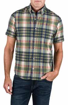 Tailor Vintage Plaid Short Sleeve Button-Down Shirt