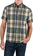Tailor Vintage Plaid Short Sleeve Button-Down Shirt
