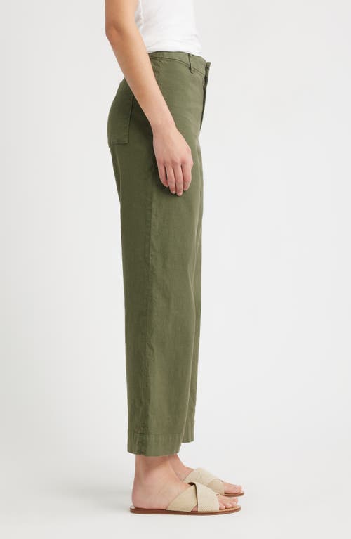Frank & Eileen Westport The Italian Ankle Wide Leg Pants In Green