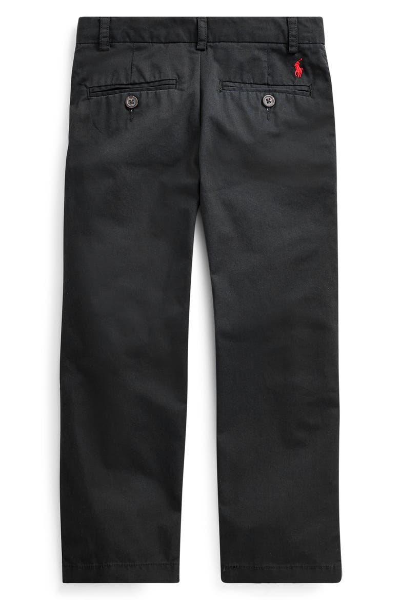 Kids' Straight Leg Twill Pants, Alternate, color, BLACK